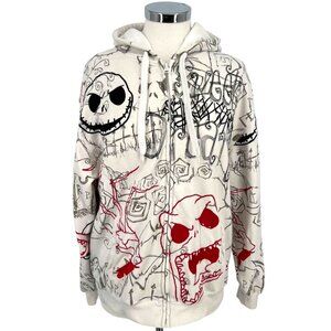 Disneyland Resort Vintage Nightmare Before Christmas Hoodie White Size Small